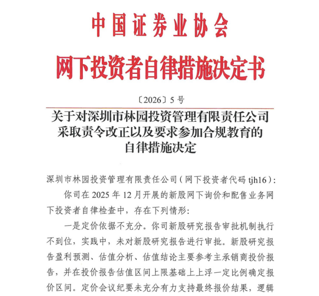 林园投资被查，事出违规打新