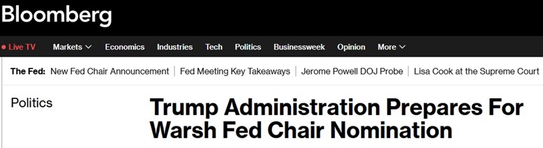 重磅独家!特朗普准备提名沃什出任美联储主席 美元飙升、金价暴跌223美元