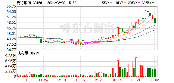 肯特股份：截至2026年1月30日股东总户数8536户