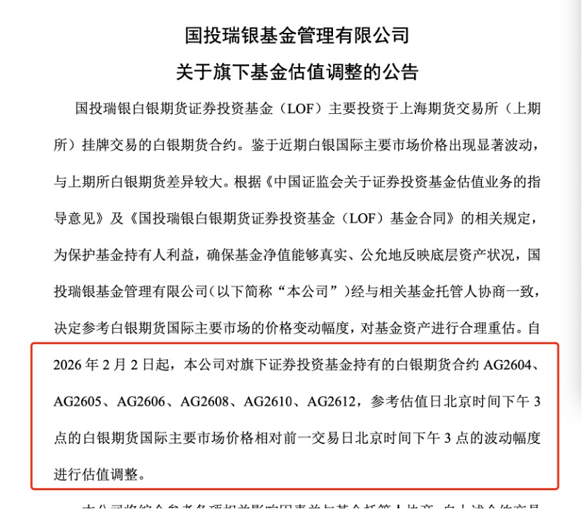 单日下跌31.5%创下公募单日跌幅纪录,国投白银LOF“手动抹掉涨跌幅限制”