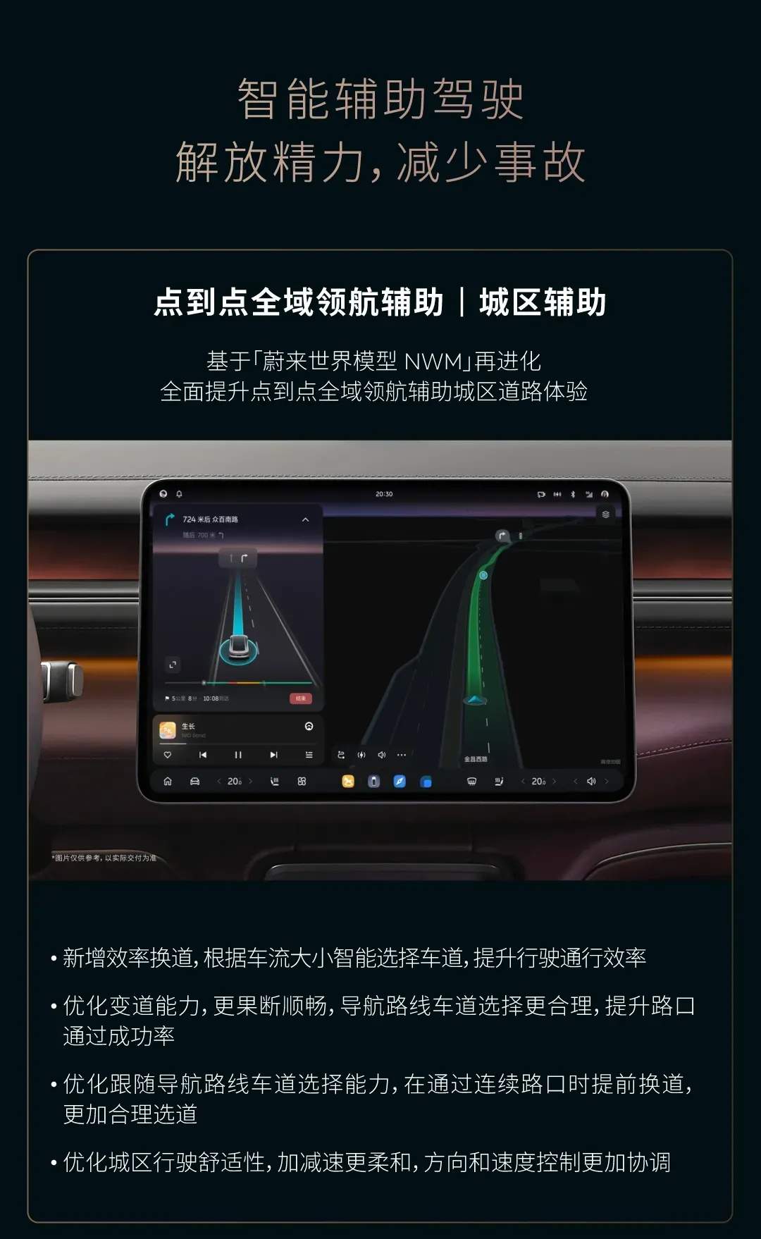 蔚来推送Cedar雪松1.4.0系统更新：新增“NWM人机共驾”模式