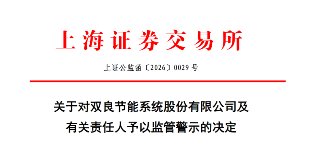 信息发布不准确、不完整 风险提示不充分！双良节能及有关责任人被上交所警示