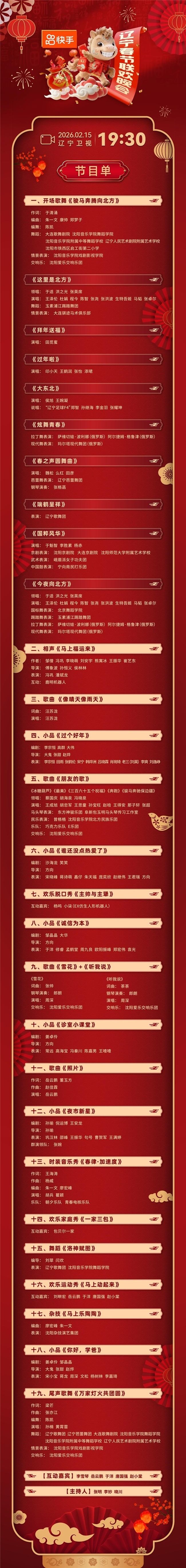 全员“隐藏款”！――2月15日晚19:30，《2026辽宁春晚》盲盒拆箱“王炸时刻”