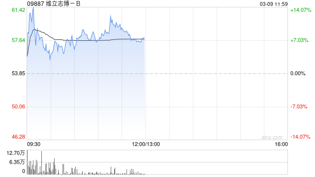 维立志博-B盘中涨超8% 正式进入港股通股票名单