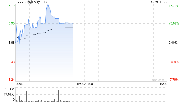 沛嘉医疗-B盘中涨超6% 2025年度收入同比增长15.82%至7.13亿元