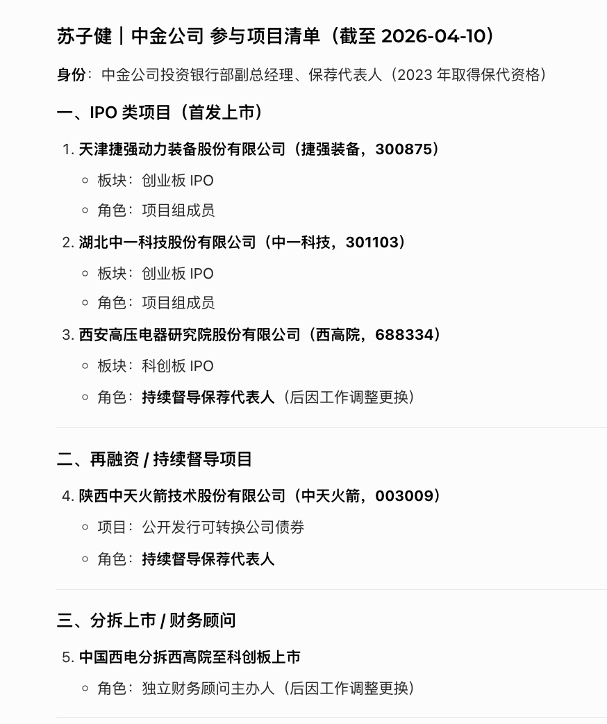 蓝箭航天 IPO:年轻保代雄起!田加力离职后苏子健替补,倪佳伟升为保荐负责人!