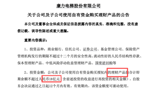 康力电梯抛出18亿理财计划,前期已亏5000多万,这家家族电梯公司到底想赚什么钱? | 长三角资本局