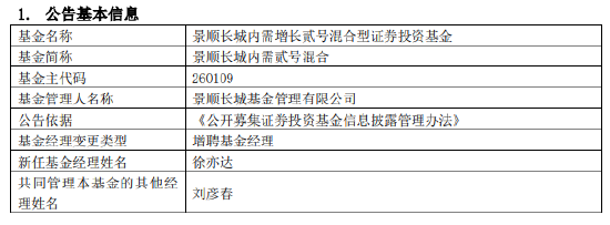 又一百亿基金经理产品线调整 刘彦春三只基金增聘基金经理